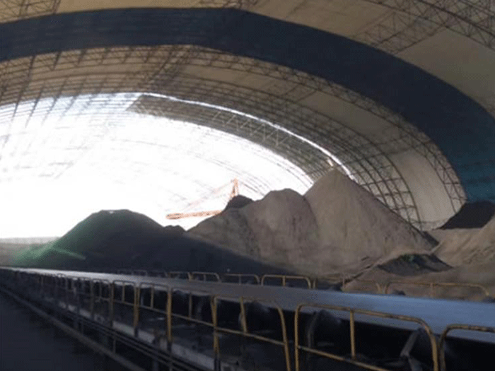 东兴煤棚料仓网架